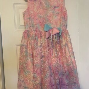 Colorful Kids Dress with Bow